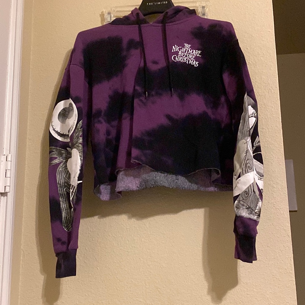 Nightmare before Christmas cropped hoodie
